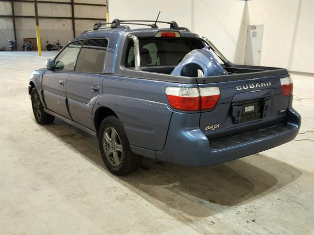 4S4BT63C155101661 - 2005 SUBARU BAJA TURBO BLUE photo 3