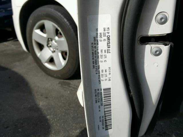 2B3KA43R48H313505 - 2008 DODGE CHARGER WHITE photo 10