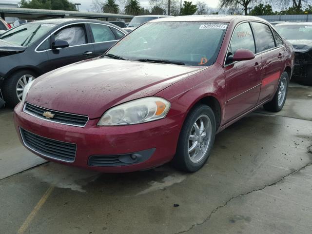 2G1WC581369327561 - 2006 CHEVROLET IMPALA LT BURGUNDY photo 2