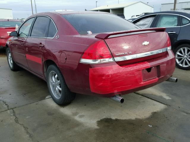 2G1WC581369327561 - 2006 CHEVROLET IMPALA LT BURGUNDY photo 3