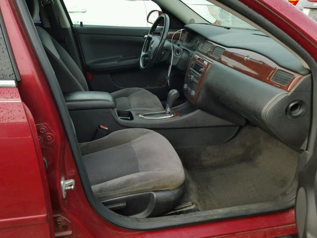 2G1WC581369327561 - 2006 CHEVROLET IMPALA LT BURGUNDY photo 5