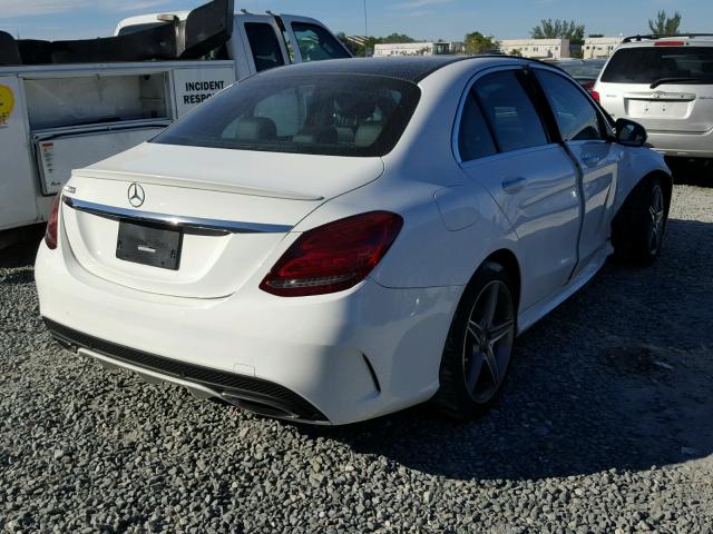 55SWF4JB9FU083551 - 2015 MERCEDES-BENZ C 300 WHITE photo 4