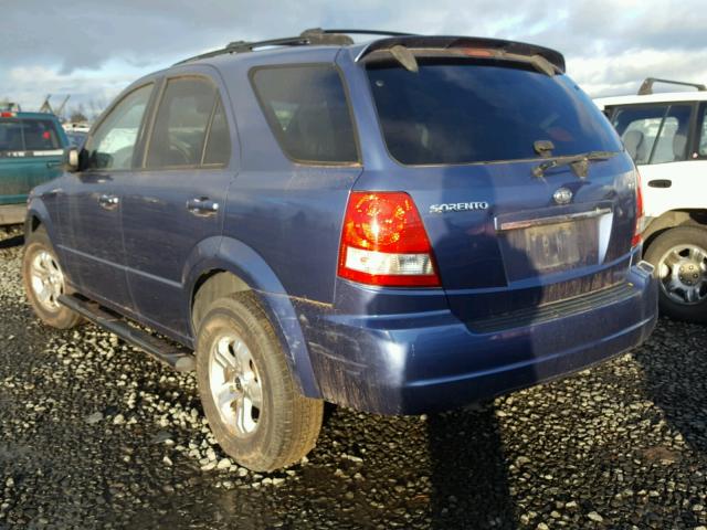 KNDJD733555360141 - 2005 KIA SORENTO EX BLUE photo 3