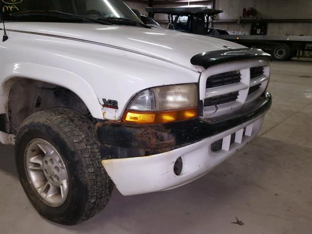 1B7GG23Y7VS305062 - 1997 DODGE DAKOTA WHITE photo 9