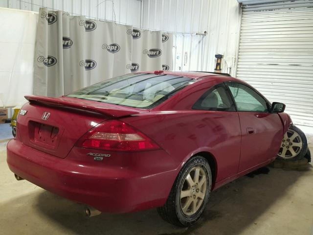 1HGCM82695A007226 - 2005 HONDA ACCORD EX RED photo 4