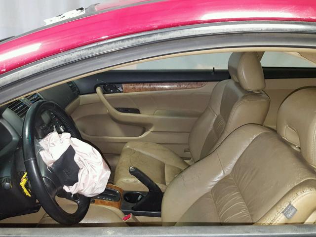 1HGCM82695A007226 - 2005 HONDA ACCORD EX RED photo 5