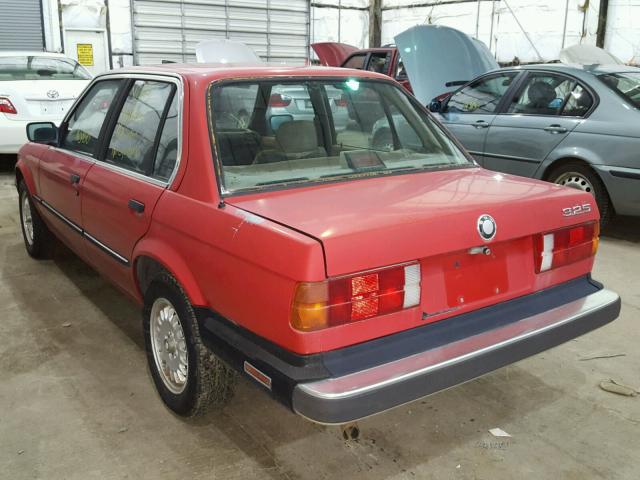 WBAAE5400H1692521 - 1987 BMW 325 BASE RED photo 3