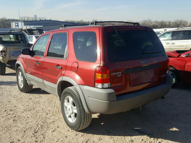 1FMYU03181KA76790 - 2001 FORD ESCAPE XLT RED photo 3