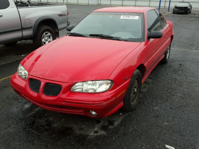 1G2NE12M2VM521075 - 1997 PONTIAC GRAND AM S RED photo 2