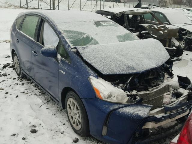 JTDZN3EU6FJ027972 - 2015 TOYOTA PRIUS V BLUE photo 1