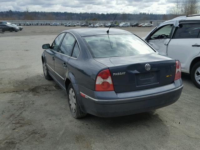 WVWPD63B02P135699 - 2002 VOLKSWAGEN PASSAT GLS GRAY photo 3