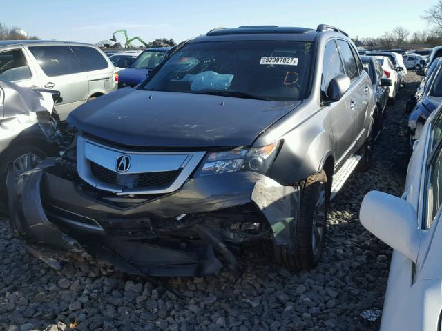 2HNYD2H59BH530298 - 2011 ACURA MDX ADVANC GRAY photo 2