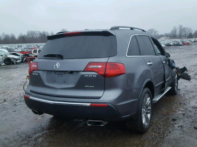 2HNYD2H59BH530298 - 2011 ACURA MDX ADVANC GRAY photo 4
