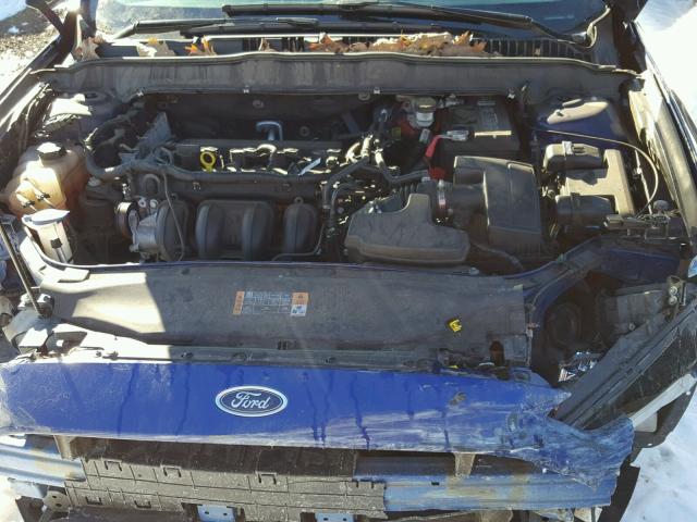 1FA6P0H76E5399181 - 2014 FORD FUSION SE BLUE photo 7