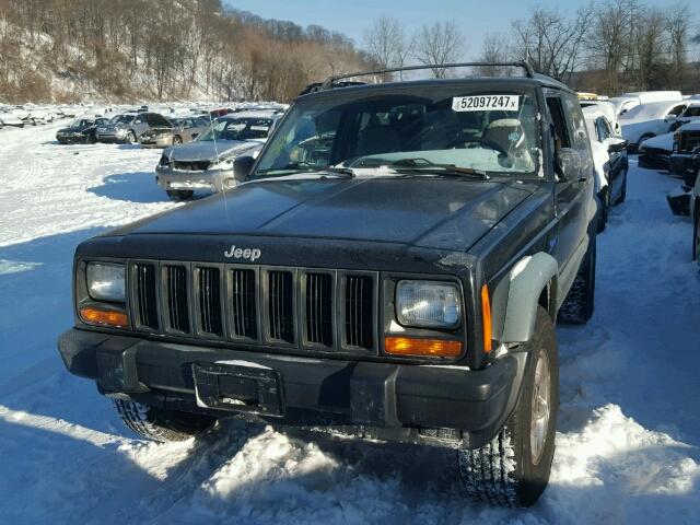 1J4FJ67S7VL582177 - 1997 JEEP CHEROKEE S BLACK photo 2