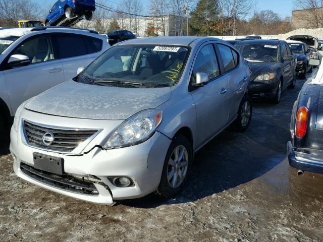 3N1CN7AP6CL860398 - 2012 NISSAN VERSA S SILVER photo 2