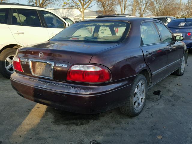 1YVGF22C815243120 - 2001 MAZDA 626 ES MAROON photo 4