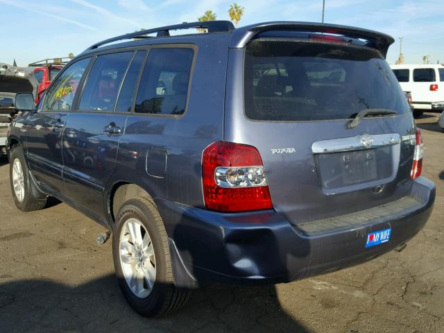 JTEGW21AX70016812 - 2007 TOYOTA HIGHLANDER BLUE photo 3