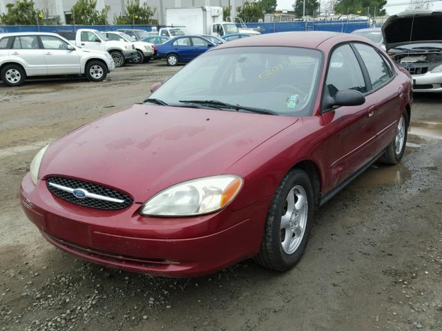 1FAHP55U02G163125 - 2002 FORD TAURUS SES RED photo 2