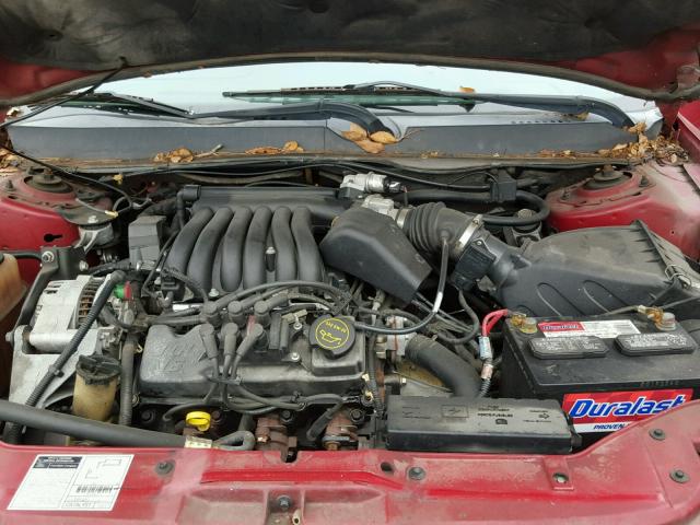 1FAHP55U02G163125 - 2002 FORD TAURUS SES RED photo 7