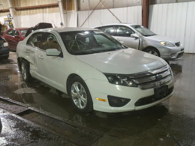 3FAHP0HA3CR323447 - 2012 FORD FUSION SE WHITE photo 1