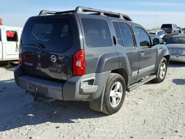 5N1AN08U05C653037 - 2005 NISSAN XTERRA OFF GRAY photo 4