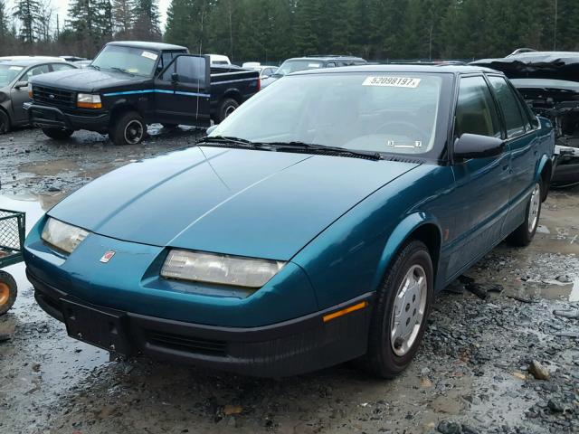 1G8ZH5594PZ274791 - 1993 SATURN SL1 GREEN photo 2