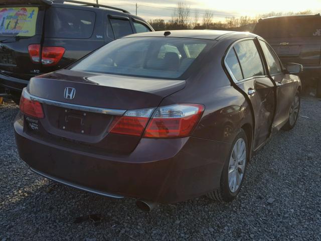 1HGCR2F80FA211585 - 2015 HONDA ACCORD EXL BURGUNDY photo 4