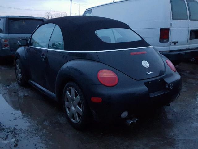 3VWCD21Y33M318369 - 2003 VOLKSWAGEN NEW BEETLE BLACK photo 3