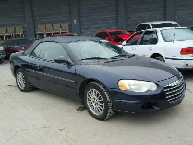 1C3EL45R44N136608 - 2004 CHRYSLER SEBRING LX BLUE photo 1