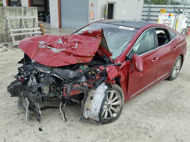 KMHFH4JG3DA231038 - 2013 HYUNDAI AZERA GLS RED photo 2