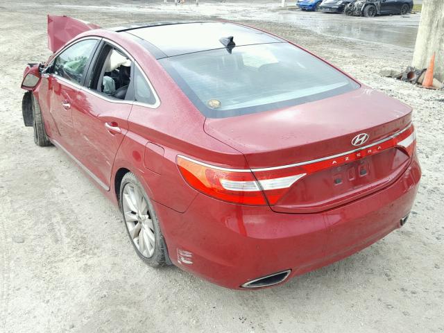 KMHFH4JG3DA231038 - 2013 HYUNDAI AZERA GLS RED photo 3