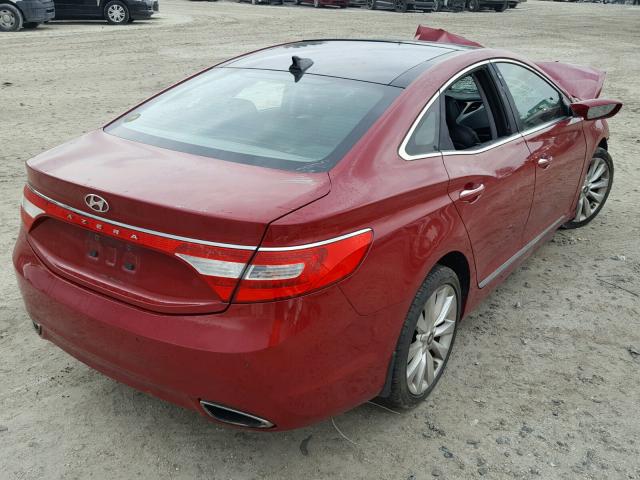 KMHFH4JG3DA231038 - 2013 HYUNDAI AZERA GLS RED photo 4