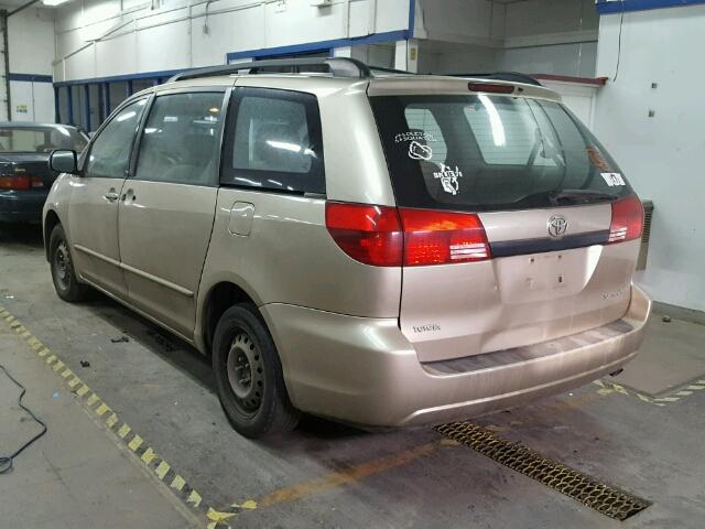 5TDZA23C54S100376 - 2004 TOYOTA SIENNA CE TAN photo 3