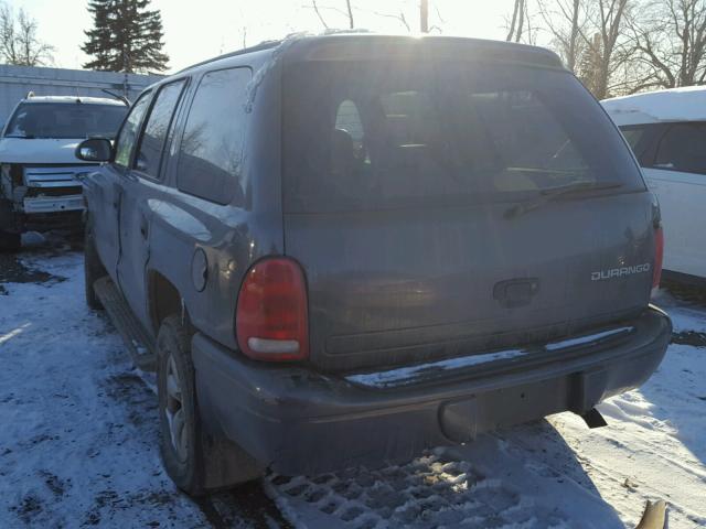 1D4HS38N13F564114 - 2003 DODGE DURANGO SP GRAY photo 3