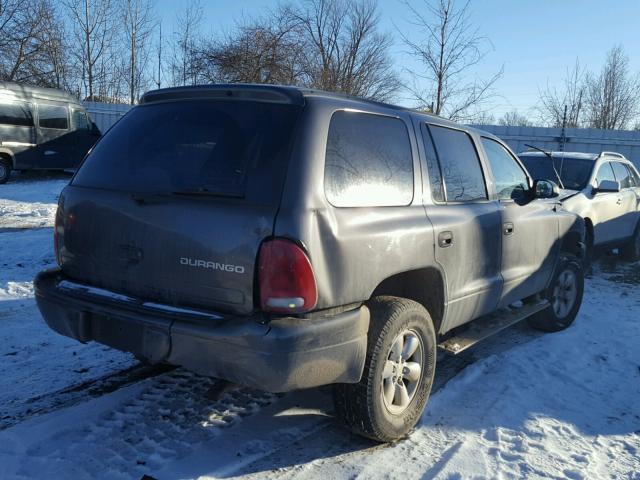 1D4HS38N13F564114 - 2003 DODGE DURANGO SP GRAY photo 4