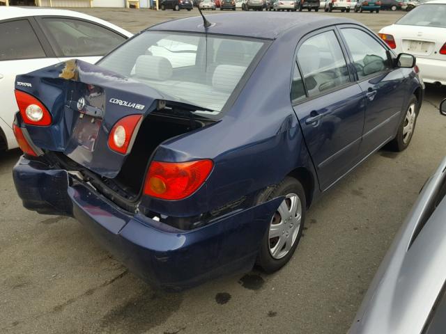 1NXBR32E24Z239701 - 2004 TOYOTA COROLLA CE BLUE photo 4