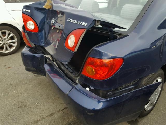 1NXBR32E24Z239701 - 2004 TOYOTA COROLLA CE BLUE photo 9