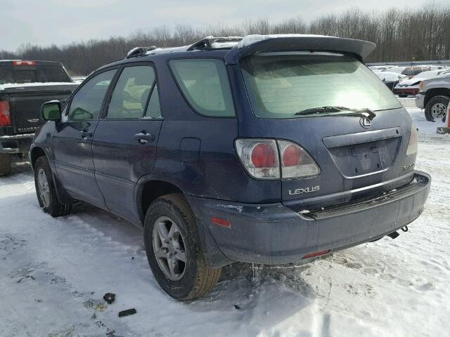 JTJHF10U820262939 - 2002 LEXUS RX 300 BLUE photo 3