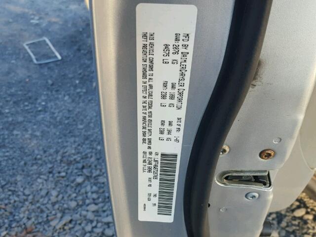 1J8FF48W87D267035 - 2007 JEEP PATRIOT LI SILVER photo 10