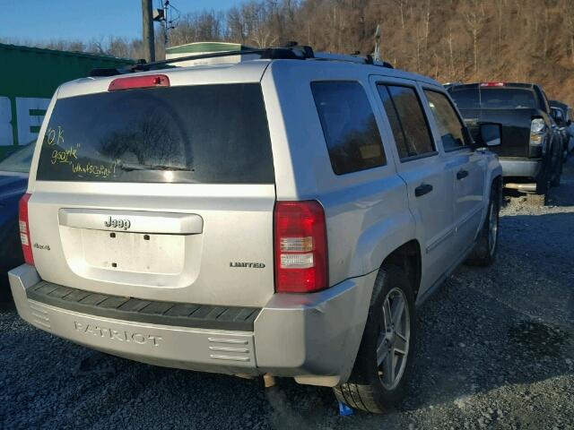 1J8FF48W87D267035 - 2007 JEEP PATRIOT LI SILVER photo 4