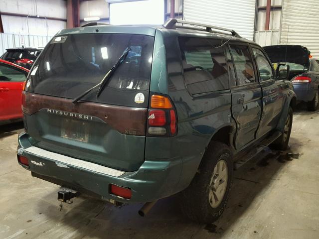 JA4MT31R04J008519 - 2004 MITSUBISHI MONTERO SP GREEN photo 4