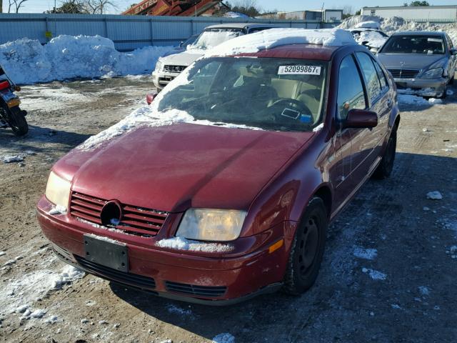 3VWSC29M8YM116618 - 2000 VOLKSWAGEN JETTA GLS BURGUNDY photo 2