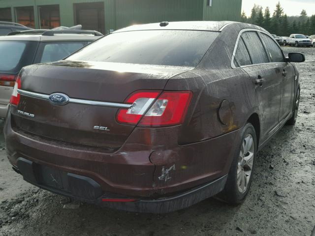 1FAHP2EW6AG102392 - 2010 FORD TAURUS SEL BURGUNDY photo 4