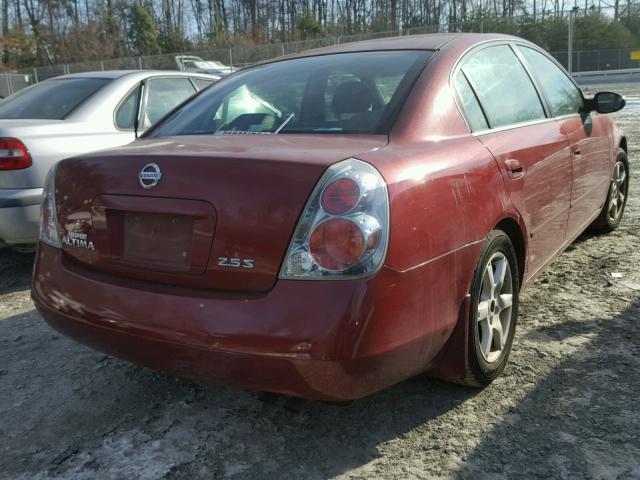 1N4AL11D55C222161 - 2005 NISSAN ALTIMA S MAROON photo 4