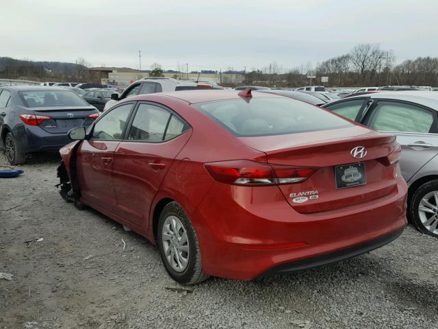 5NPD74LFXHH144108 - 2017 HYUNDAI ELANTRA SE RED photo 3