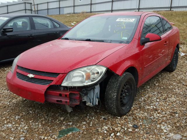 1G1AT18H197107521 - 2009 CHEVROLET COBALT LT RED photo 2