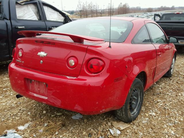 1G1AT18H197107521 - 2009 CHEVROLET COBALT LT RED photo 4