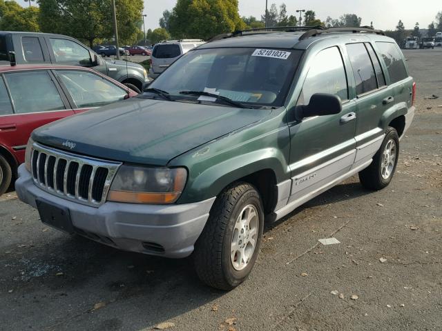 1J4G248S0YC145730 - 2000 JEEP GRAND CHER GREEN photo 2