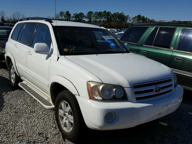 JTEGF21A030112247 - 2003 TOYOTA HIGHLANDER WHITE photo 1